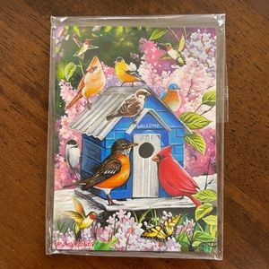Colorful Birdhouse Art Painting